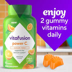vitafusion Sugar Free Power C Vitamin C Gummies, Daily Adult Vitamins for Immune System Support (1), Orange Flavor, 90 Count