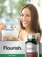 Horbäach Cranberry Pills for Women and Men | 200 Softgels | Extract Supplement with Vitamin C | Non-GMO, Gluten Free