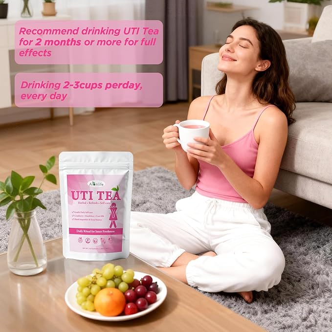 Aromlife UTI Tea for Women, Herbal UTI Tea for Cleanse & Daily Balance, Natural Teas with Cranberry, Corn Silk & Dandelion, Sugar-Free - 16 Teabags