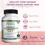 Healthy Flow Urinary Incontinence Support Max, 60 Veggie Capsules, Cranberry Juice Hibiscus Dandelion Formula, 30 Day Supply (5)