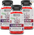 ZHOU Elder-Mune Elderberry Gummies - Black Elderberry Vitamin C, & Zinc, Daily Immune Support Supplement for Women & Men, Natural Chews for Adults & Children 4 & Up - 60 Gummies (3 Pack)