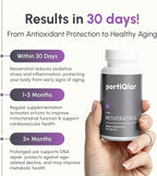 partiQlar Trans-Resveratrol 500mg - High Purity Resveratrol Supplement for Anti-Aging, Heart Health & Cellular Energy - Powerful Antioxidant & NAD+ Booster - 60 Veggie Capsules