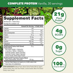 PlantFusion Complete Vegan Protein Powder - Plant Based Protein Powder With BCAAs, Digestive Enzymes and Pea Protein - Keto, Gluten Free, Soy Free, Non-Dairy, No Sugar, Non-GMO - Vanilla Bean 2 lb