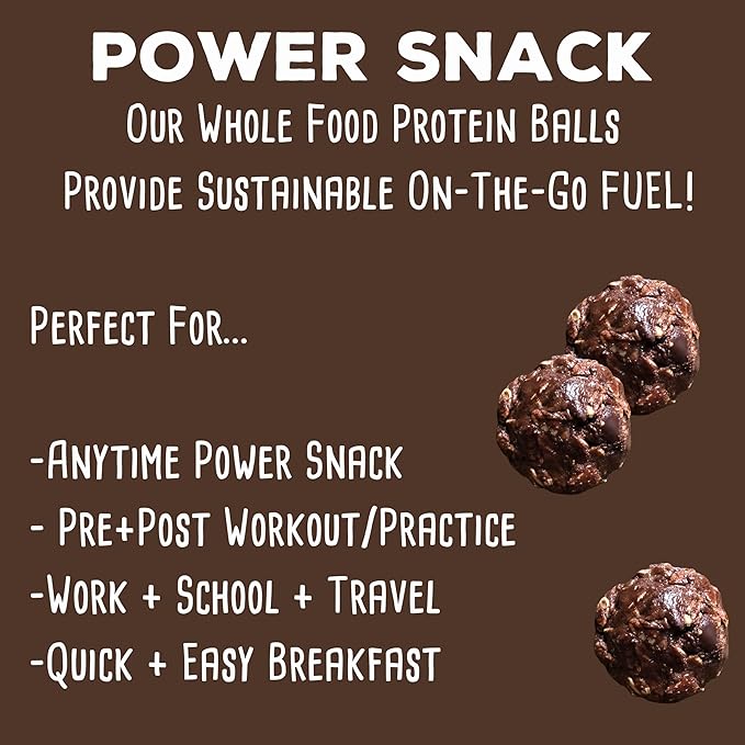 simplyFUEL Whole-Food Protein Balls (Brownie Blast), 8 g High-Protein, Gluten-Free, Healthy Snack for Adults & Kids, 9.6 oz