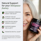 Menopause Supplements for 45+ Women | Hot Flash, Night Sweat & Mood Swing Relief | Ayurvedic Herbal Blend with Shatavari, Ashwagandha, Black Cohosh | Eases Dryness & Boosts Libido | 60 Capsules