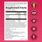 BHK's Patented Cranberry Probiotics for Women - 34:1 Concentrated Extract with PACs - Supports Urinary Tract & Vaginal Health, pH Balance & Odor Control - Bio-Shield® Timed-Release - 60 Tablets