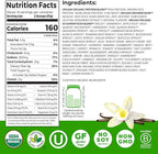 Orgain Organic Vegan Protein + 50 Superfoods Powder, Vanilla Bean - 21g Plant Based Protein, 8g Prebiotic Fiber, No Lactose Ingredients, Gluten Free, No Added Sugar, 1.12 lb (Packaging May Vary)