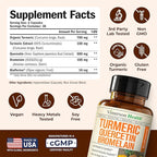 Quercetin with Bromelain Turmeric Curcumin Supplement – Allergy Relief, Immune & Joint Support – Organic Turmeric Supplement w/Bioperine for Enhanced Absorption, 60 Quercetin 500mg Capsules
