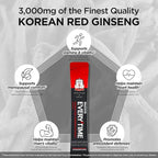 JUNG KWAN JANG Korean Red Ginseng Extract Everytime 3000mg | Sugar Free Energy Supplement, Ginseng Tea, Ginseng Supplement, Korean Food | Energy Boost, Stamina | 10 Count