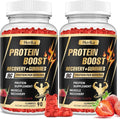 Whey Protein Gummies, 9g Protein per Serving, Easy to Take Snacks for Men & Women, Recovery + Supplement Gummies for Protein Boost, Muscle, Energy Support, Strawberry Flavor, 180 Gummies
