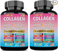 Collagen Supplement - Type I, II, III, V and X - with Biotin, Keratin, Hyaluronic Acid & 13+ Extra Strength Ingredients - （180 Capsules）