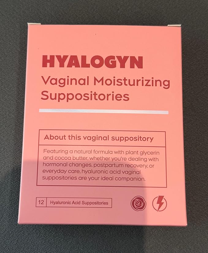 Vive L'Amour HyaloGYN Vaginal Moisturizing Suppositories | Effective Relief for Yeast Infection Symptoms Like Burning, Itching, and Abnormal Discharge | Supports pH Balance | 12 Count