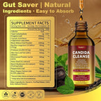 Candida Cleanse & Parasite Cleanse Detox | Black Pepper-Boosted Triple-Targeting Formula with Caprylic Acid, Oregano, Black Walnut | Gut Health, Immune Support 2 Fl Oz (Pack of 2)