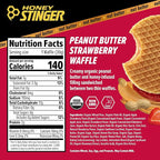 Honey Stinger Organic Peanut Butter Energy Waffle Variety Pack of 18, 6 Pack Each of Peanut Butter, PB Chocolate and PB Strawberry, Nutritious Stroopwafel Snack for Exercise, Endurance and Performance