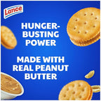 Lance Sandwich Crackers, Malt with Peanut Butter, 10 Individually Wrapped Packs, 6 Sandwiches Each