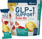 GLP-1 Support Drink Mix Powder - Women Men Weight Loss Support - GLP1 Support Prebiotic Fiber Supplement - Daily Natural Metabolism & Fat Burn Support - Reduce Bloating Gut
