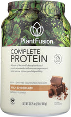 PlantFusion Complete Vegan Protein Powder - Plant Based With BCAAs, Digestive Enzymes and Pea Protein - Keto, Gluten Free, Soy Free, Non-Dairy, No Sugar, Non-GMO - Chocolate 2 lb