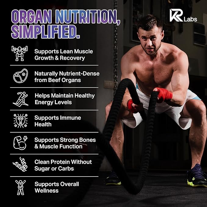 Protein Gummies with Beef Organs | 300g Total Protein per Bag | 10g per Serving Plant Based with Vitamins for Men & Women | Gluten Free Non-GMO Mixed Berry | (120 Count)