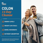 Dr. Tobias Colon Cleanse - Constipation Relief & Gut Health Support for Women & Men | 14 Day Colon Cleanser for a Gentle Colon Detox & Gut Flush - 4 Bottles of 28 Capsules