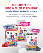 SUNNY SAM Iron Gummies for Kids & Teens - 10mg Iron Vitamins with Vitamin C - Low-Sugar Chewable Gummy Supplement for Immune Support, Supports Red Blood Cell Production for Children & Teen Girls
