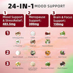 GREENPEOPLE Saffron Extract Supplements Drop - 24-in-1 88.5mg Saffron Extract with Ashwagandha,Black Cohosh & Lion's Mane for Mood&Focus,Stress Relief,Cortisol Reducer,Menopause – Vegan 2FL OZ