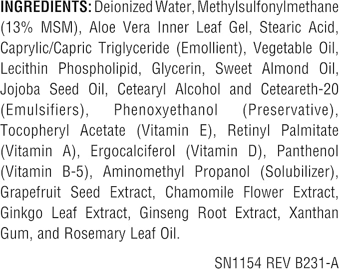 Source Naturals MSM Cream, Advanced Liposomal Delivery, 4 Ounces
