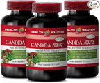 Immunity Support Supplement - Candida Away Plus - Candida Digestive - Candida Cleanse Extra Strength - Digestive Pill - Candida Cleanse for Women and Men - Candida Overgrowth - 3 Bottles 180 Capsules