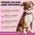 Liquid Collagen for Dogs & Cats - Grass-Fed Hydrolyzed - for Joint, Hip, Skin & Coat Nutritional Support