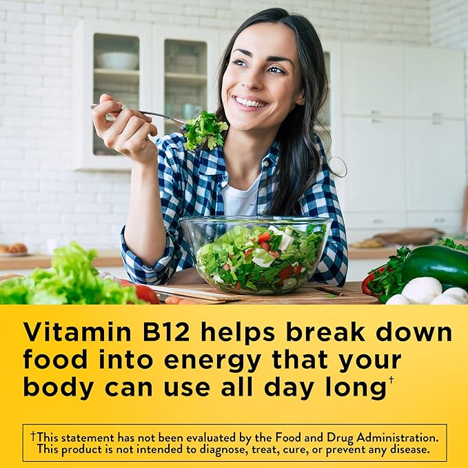 Nature Made Vitamin B12 500 mcg, Dietary Supplement for Energy Metabolism Support, B12 Vitamins 500 mcg, 100 Tablets, 100 Day Supply
