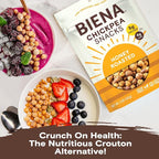 BIENA Chickpea Snacks - Crunchy Roasted Chickpeas - High Fiber Protein Snacks for Adults and Kids - 8-Pack, 5 Ounce Bags - Honey Roasted