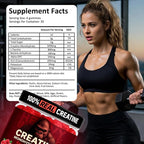 Creatine Monohydrate Gummies 5g Sugar Free Creatine with Vitamin B12 and L-Taurine | Muscle Growth for Men and Women | Low Calorie Formula 120 Gummies for 30 Servings, Raspberry