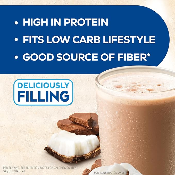 Atkins Creamy Chocolate Coconut Protein Shake,15g Protein,2g Net Carbs,1g Sugar,Keto Friendly,(Pack of 24)