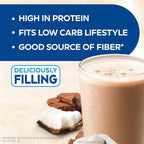 Atkins Creamy Chocolate Coconut Protein Shake, 15g Protein, 2g Net Carbs, 1g Sugar, Keto Friendly, 12 Count