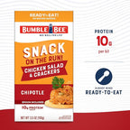 Bumble Bee Snack On The Run Chipotle Chicken Salad with Crackers Kit, 3.5 oz - Ready to Eat, Spoon Included - Shelf Stable & Convenient Protein Snack (Pack of 5)