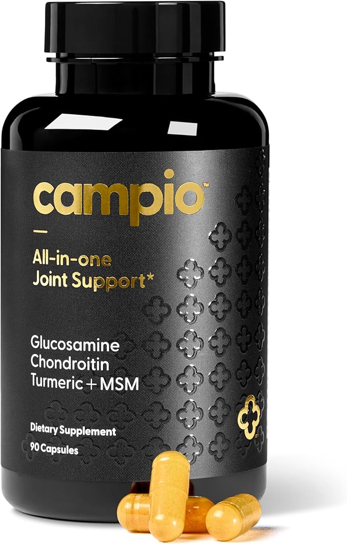 Glucosamine Chondroitin MSM All-in-One Joint Support Supplement Turmeric, Hyaluronic Acid, Boswellia, Ginger Root, Bamboo, BioPerine, Black Pepper, Supports Joint Health & Flexibility 90 Count