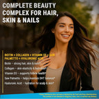 Liquid Biotin for Hair Growth Women & Men 10000mcg | Biotin and Collagen Supplements with Saw Palmetto & Hyaluronic Acid | Biotin Drops for Hair Growth with Vitamin D3 for Hair Skin and Nails