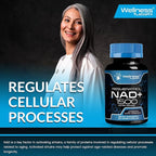 WELLNESS LABSRX Liposomal NAD Supplement, 1500mg - USA Made, NAD Resveratrol Supplement for Women and Men, NAD+ Support Cellular Health, Energy & Anti Aging - 90 Count