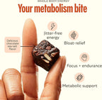 GEM Energy Caffeinated Chocolate Bite | Holistic Sustained Energy | Supports Metabolism, Stamina & Endurance | 40mg Caffeine, Ginseng Root, L-Theanine | Chocolate Cacao Sea Salt | 7 Servings