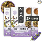 Numi Organic Tea Sweet Slumber with Chamomile, Valerian Root & Lavender, 16 Count Box of Tea Bags (Pack of 3) Herbal Teasan (Packaging May Vary)