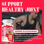 Glucosamine Chondroitin Gummies with MSM & Elderberry Extra Strength - Joint Support, Antioxidant Immune Support Supplement for Adults, Men & Women.120 Strawberry Gummies