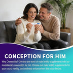 Male Fertility Supplement, Pre Conception Fertility Supplements for Men with CoQ10, Maca Root, Zinc & NAC, Mens Prenatal Vitamins for Optimal Sperm Count Motility, Conception for Him, 120 Capsules