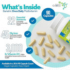 Bariatric Choice Once-Daily Bariatric Multivitamin with 45 mg of Iron | Easy to Swallow Capsule | Vitamin for Bariatric Surgery Patients | 90 Count (3-Month Supply)