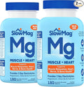 SlowMag Muscle & Heart Magnesium Chloride Supplement with Calcium, 180 Count, Supports Muscle Relaxation, Heart, Nerve & Bone Health, High Absorption (Pack of 2)