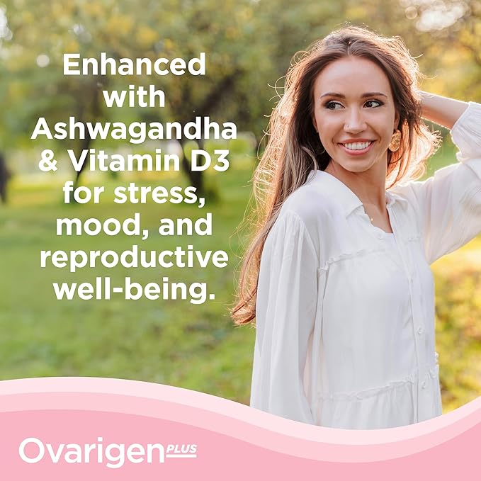 CalmCo Ovarigen Plus Myo-Inositol & D-Chiro Inositol Supplement for Women – 40:1 Powder with Folic Acid, Ashwagandha & Vitamin D3, Fertility Supplements for PCOS, Ovarian Support (60 Sachets)