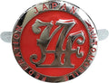 Red Japan Automobile Federation JDM JAF METAL Emblem Badge For All Cars Front Grille