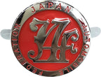 Red Japan Automobile Federation JDM JAF METAL Emblem Badge For All Cars Front Grille