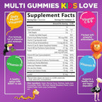 Multivitamin for Kids - Complete Daily Children's Multi Vitamin Gummy Chew with Vitamin D, B Vitamins, Zinc & More - Energy, Memory Focus & Immune Health Support - Natural Berry Flavor - 60 Gummies