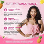 Her Juicy Feminine Probiotics Gummies, Premium Feminine Balance Probiotics with Slippery Elm for Women's pH Balance and Freshness – Support Daily Wellness & Comfort 60 Pineapple Gummies