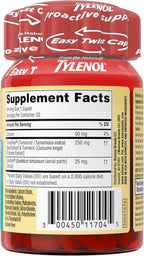 Tylenol Proactive Support* Muscle & Joint Supplements + Stress, Drug Free, Tamarind + Turmeric Supplement and Sceletium Extract to Improve Joint Comfort & Flexibility 30 ct
