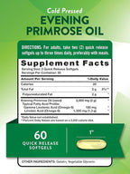 Nature's Truth Evening Primrose Oil Softgels | Cold Pressed | Non-GMO & Gluten Free Supplement